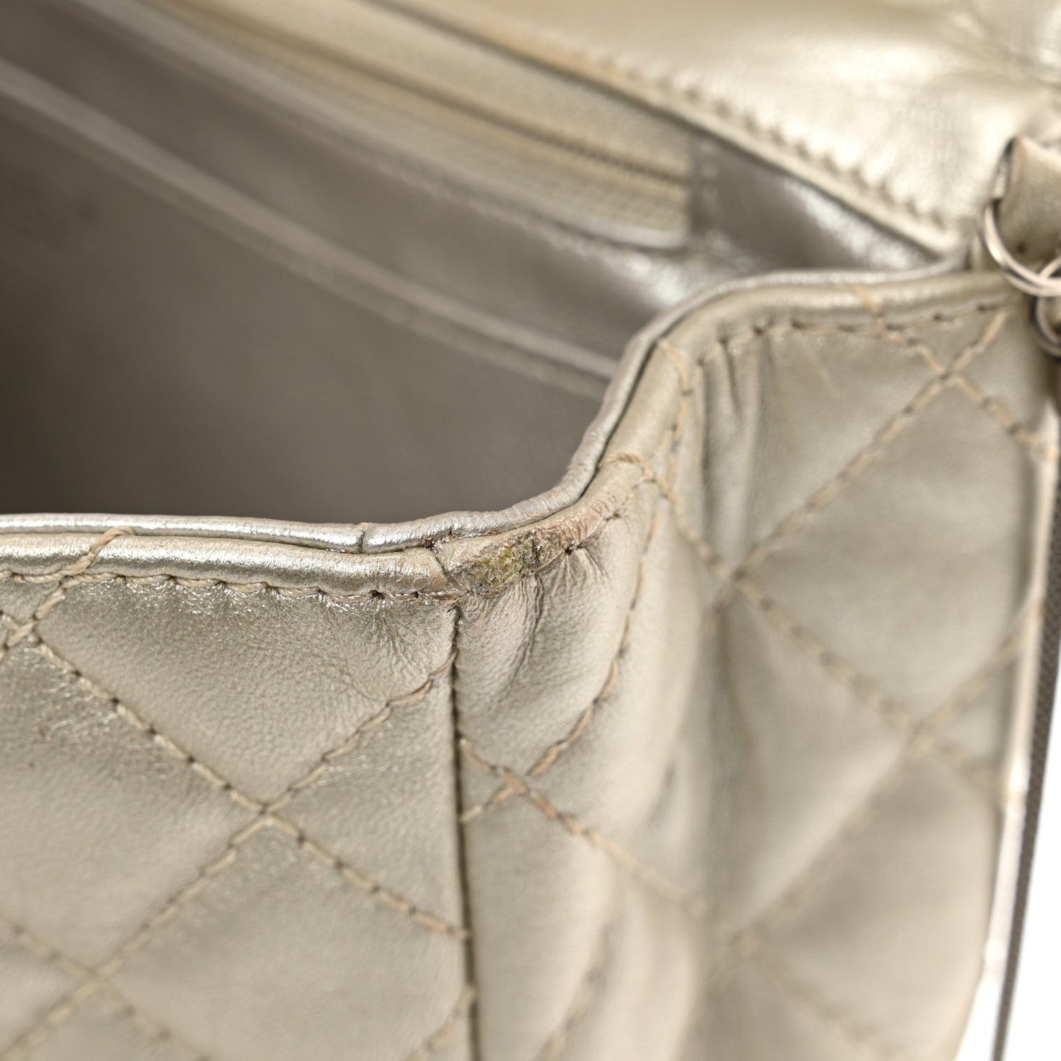 Chanel Metallic Lambskin Quilted Snake Chain 2.55 Reissue Flap Silver 11 of 11