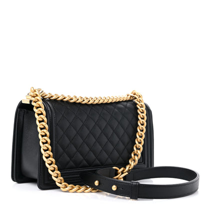 Chanel Caviar Quilted Medium Boy Flap Black 3 of 10