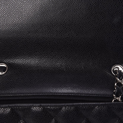 Chanel Caviar Quilted Jumbo Single Flap Black 12 of 17