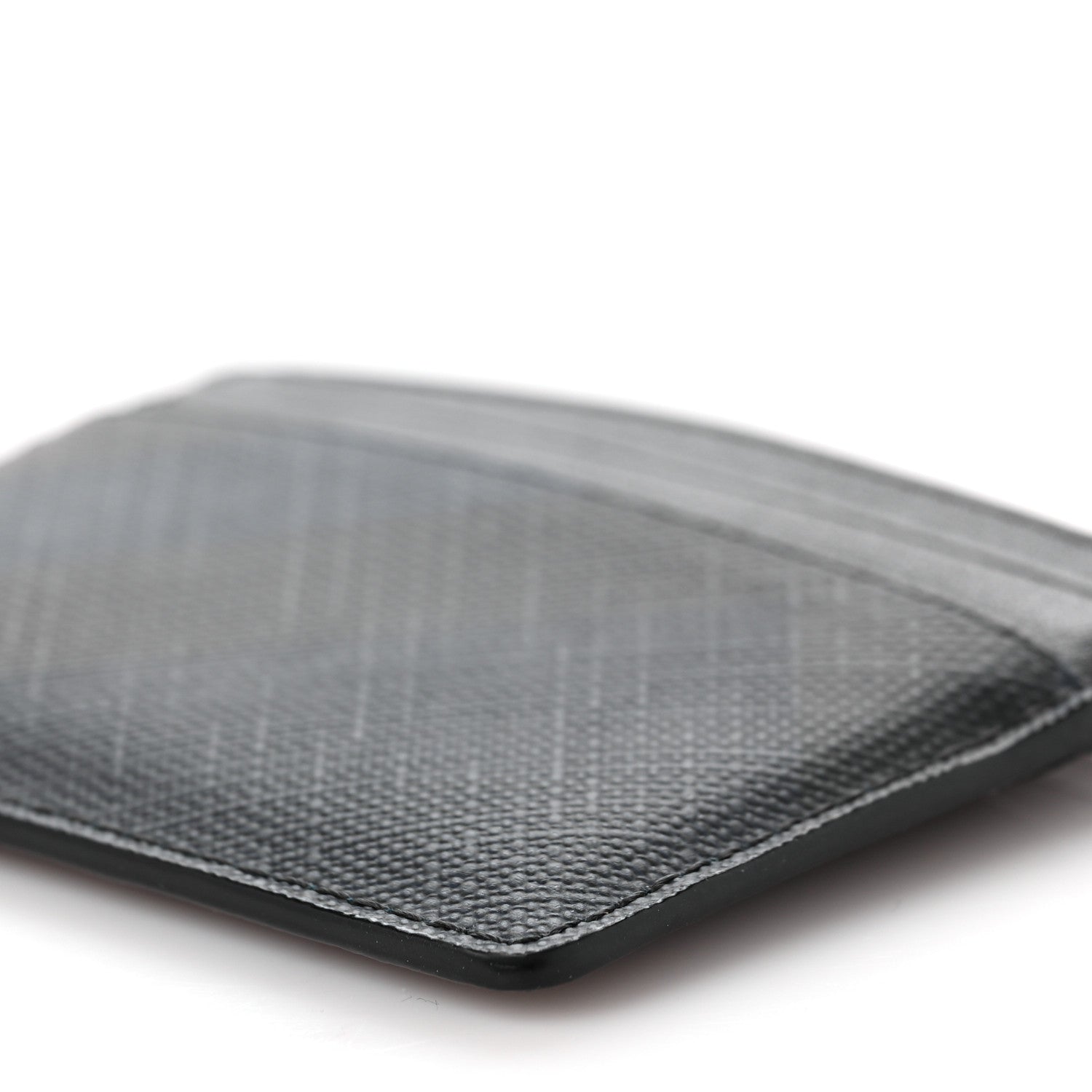 Burberry Grained Calfskin London Check Card Case Navy Black 8 of 8