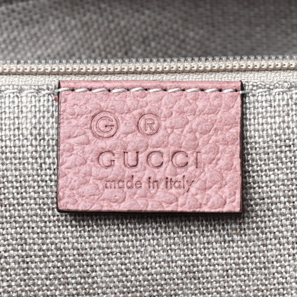 Gucci Pebbled Calfskin Convertible Bamboo Tassel Tote Soft Pink 7 of 8