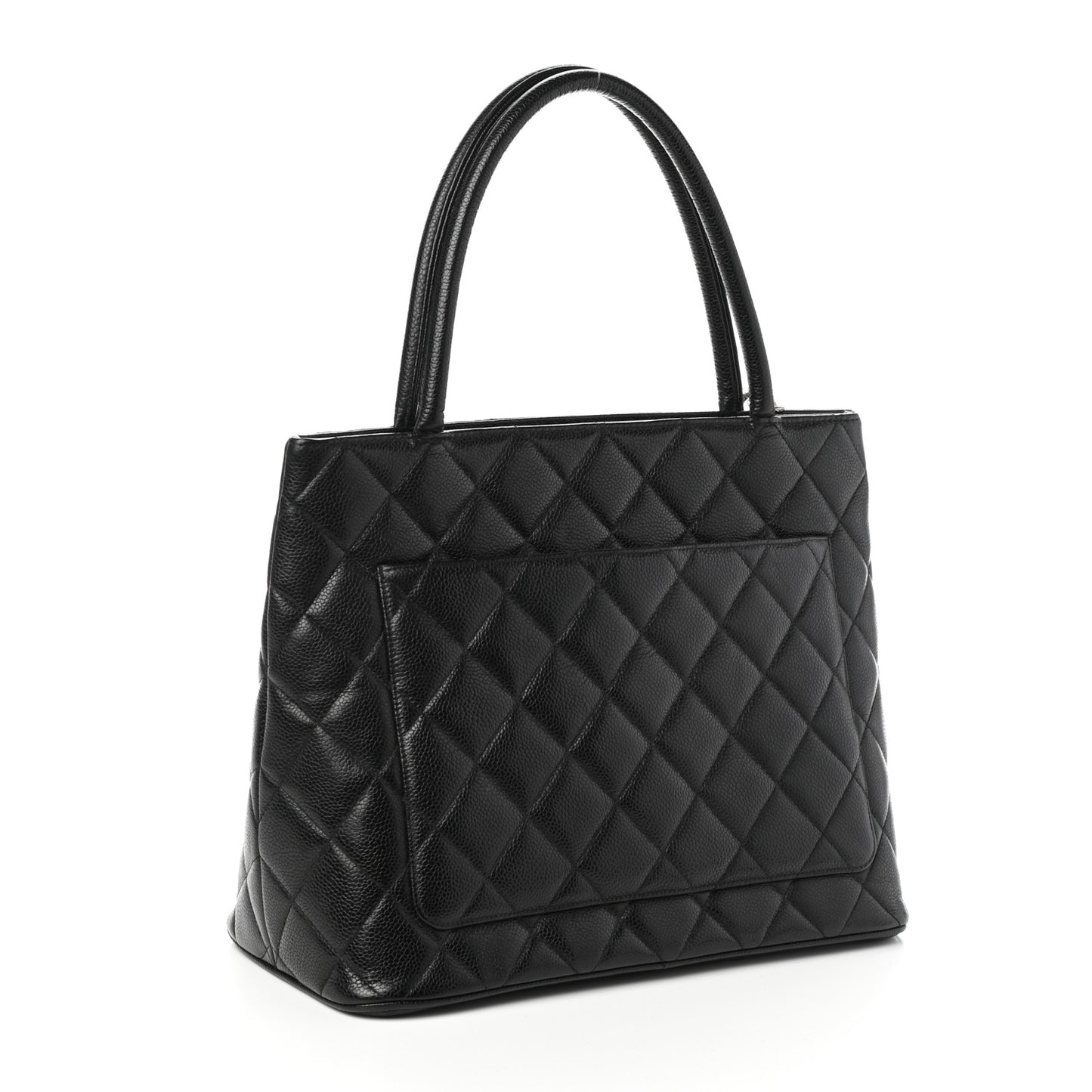Caviar Quilted Medallion Tote Black