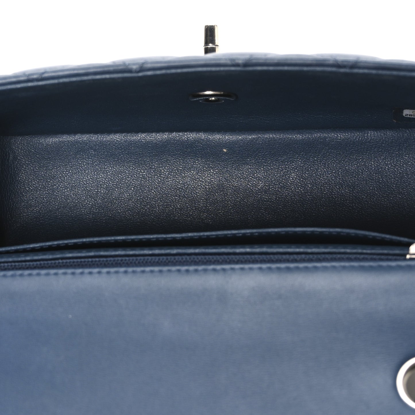 Lambskin Quilted Mini Rectangular Flap Blue