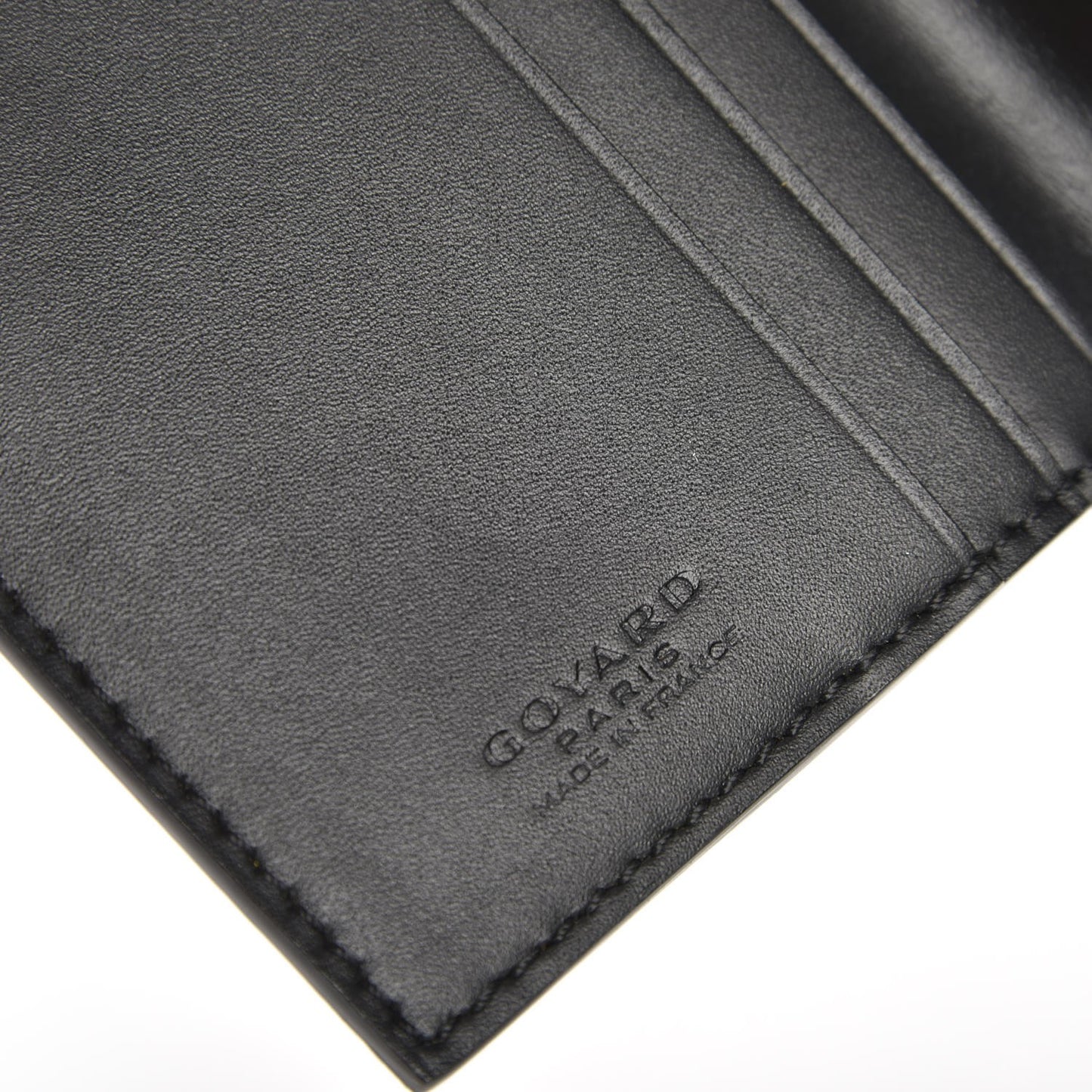 Goyardine Saint Marc Folding Card Case Black