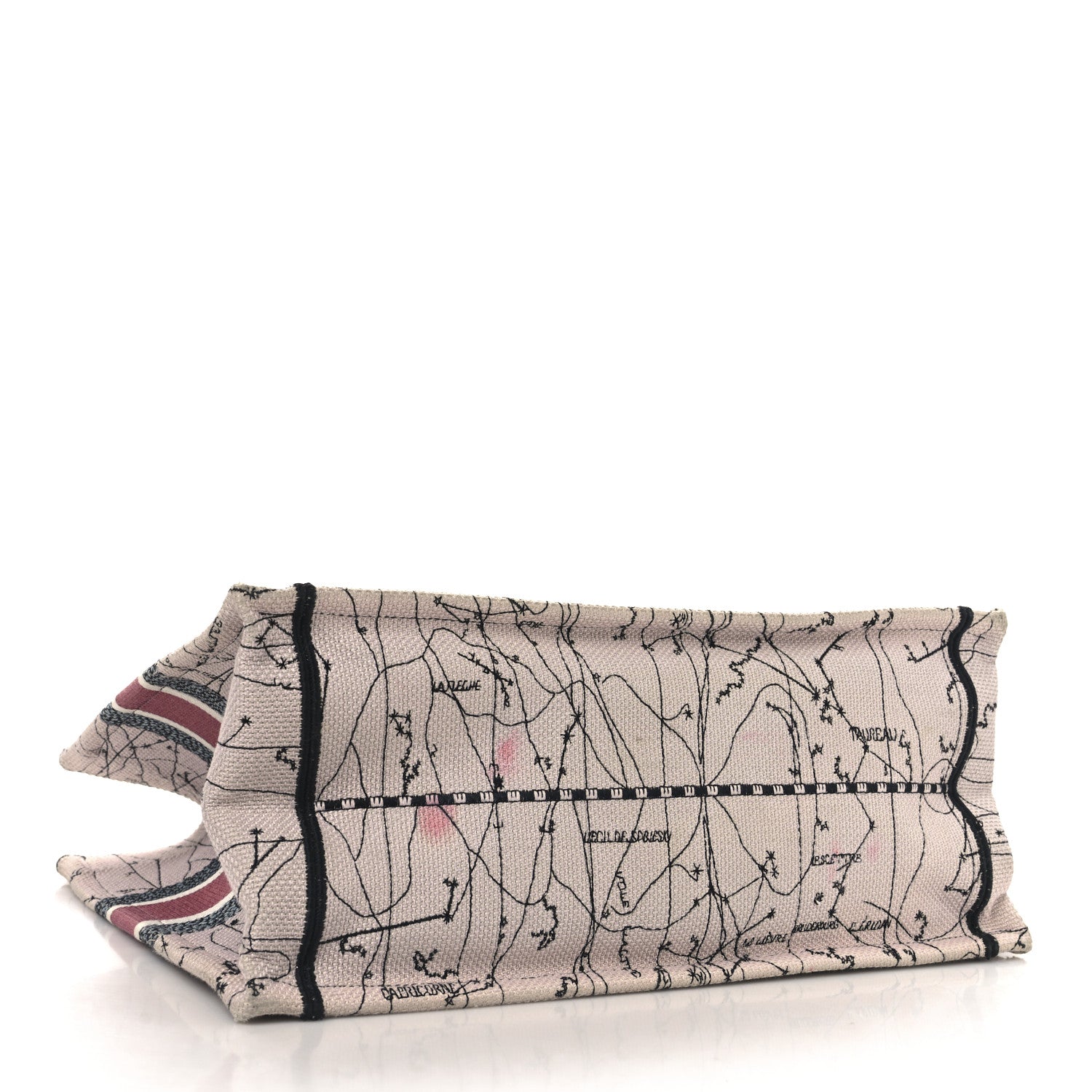 Christian Dior Canvas Embroidered Medium Zodiac Book Tote Latte Multicolor 4 of 14