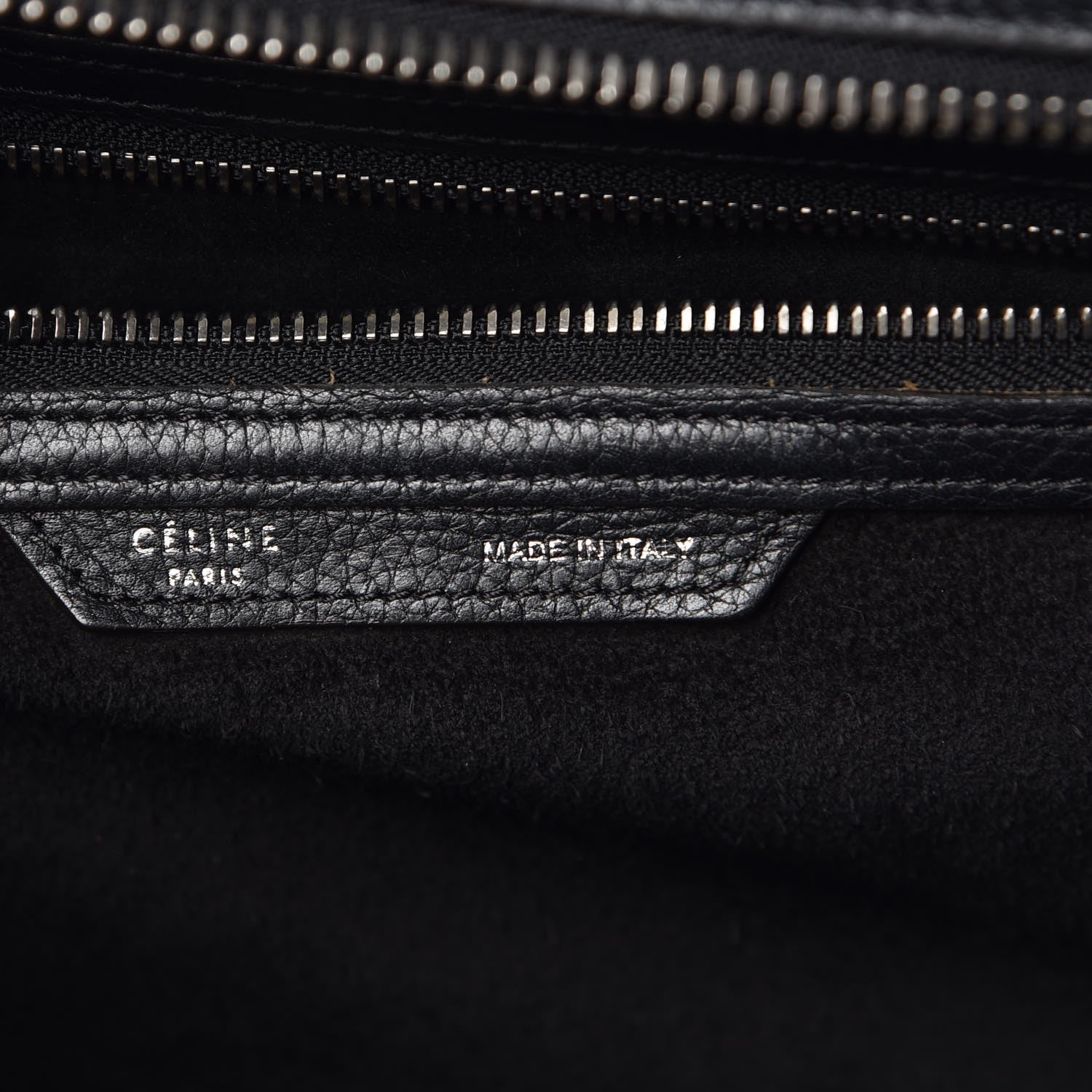 Celine Drummed Calfskin Mini Luggage Black 6 of 6