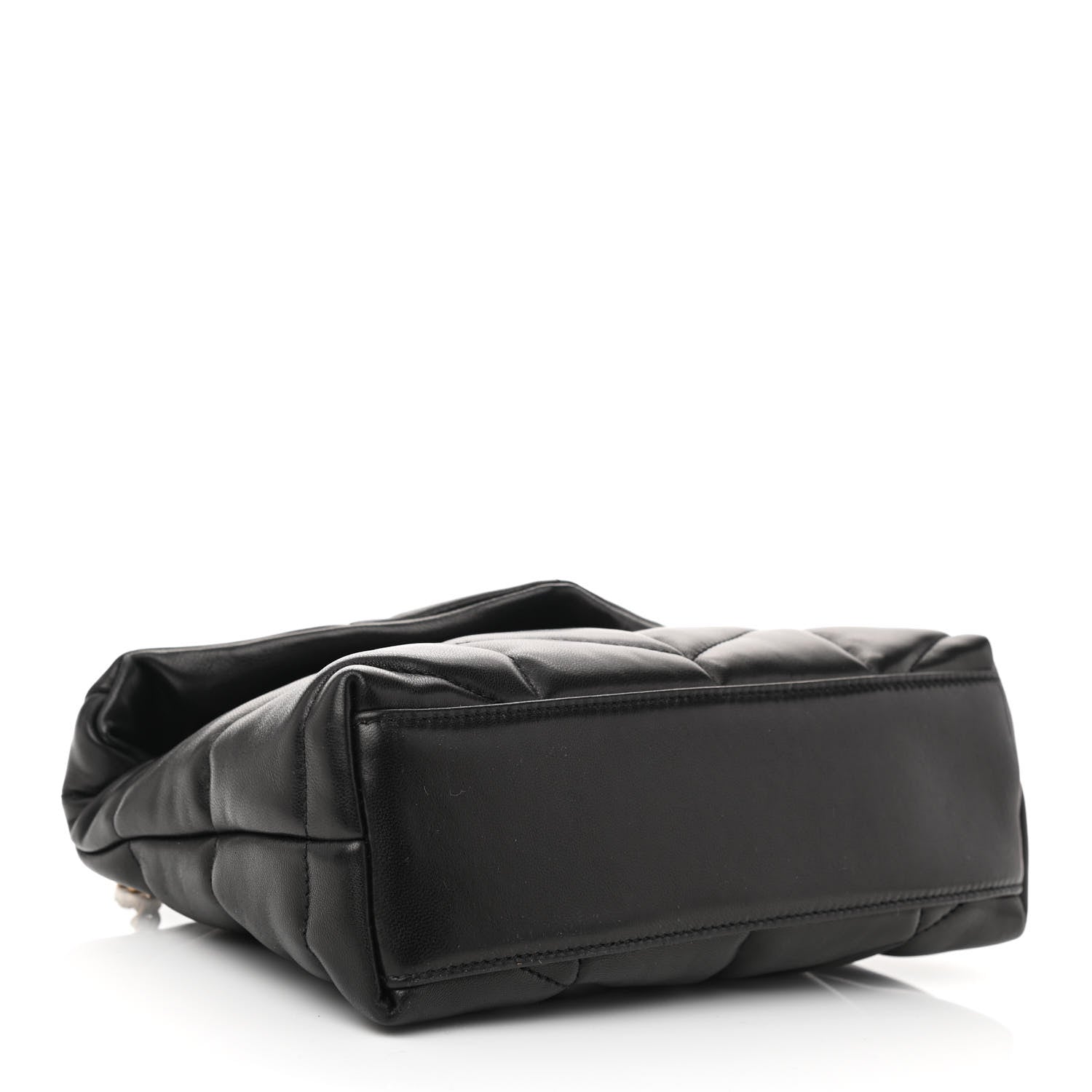 Saint Laurent Lambskin Quilted Toy Loulou Puffer Monogram Chain Satchel Black 4 of 9