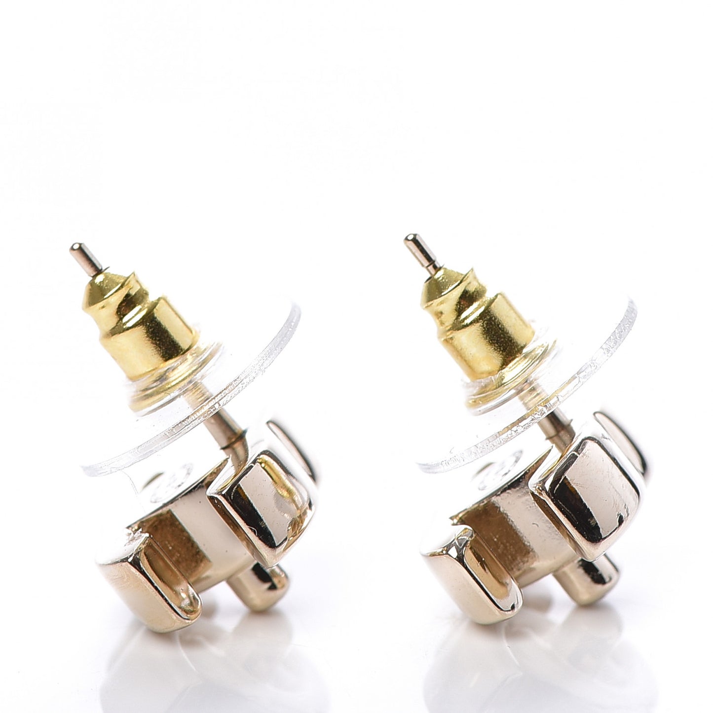 Metal CC Turnlock Earrings Gold