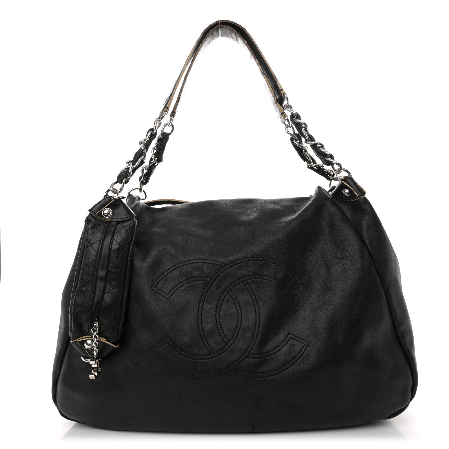 Chanel Lambskin Large Edgy Hobo Black 1 of 14