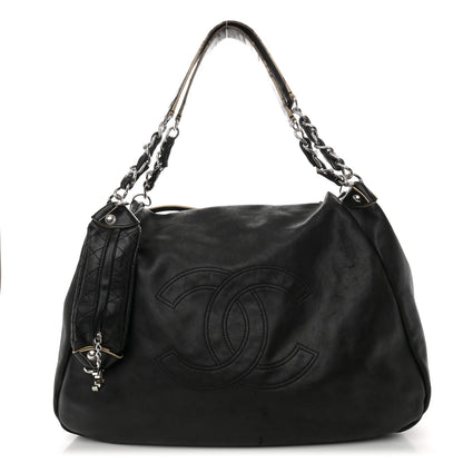Chanel Lambskin Large Edgy Hobo Black 1 of 14