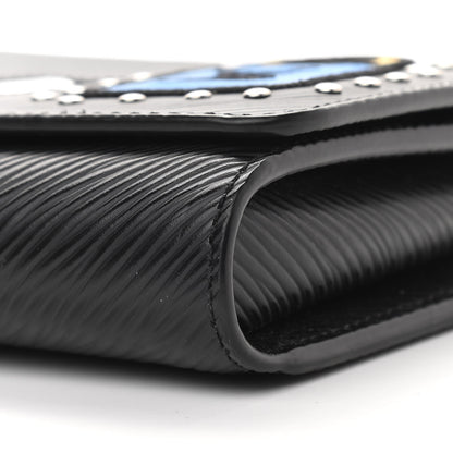 Louis Vuitton Epi LV Stories Twist Chain Wallet Black 9 of 10