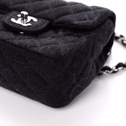 Chanel Denim CC Quilted Mini Square Flap Black 10 of 10