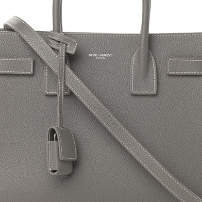 Saint Laurent Grained Calfskin Topstich Baby Sac De Jour Fog 8 of 17