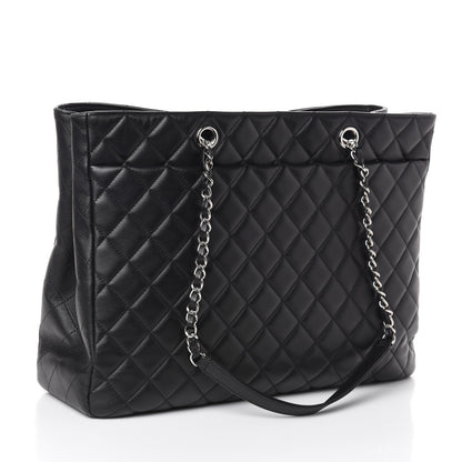 Chanel Calfskin Quilted Large Classic Shopping Tote Black 3 of 10