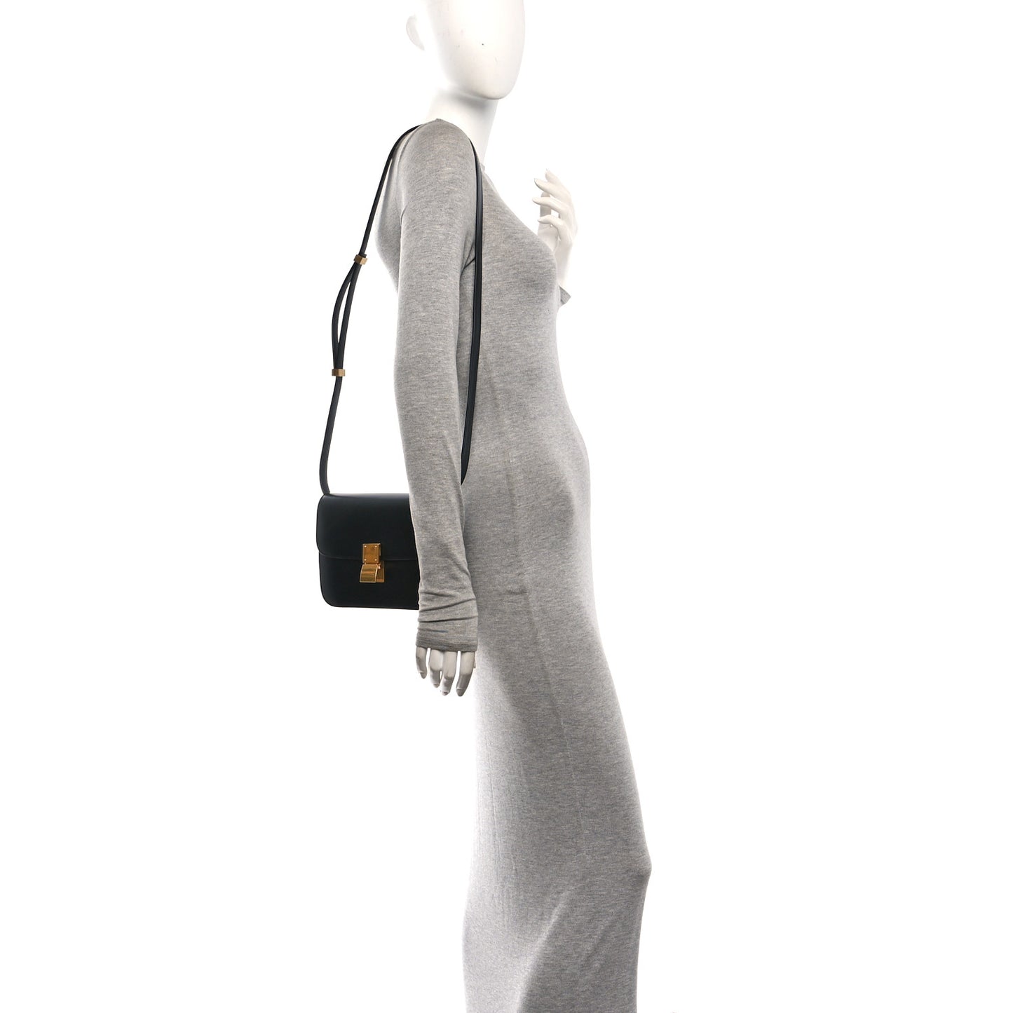 Box Calfskin Teen Classic Box Flap Bag Black