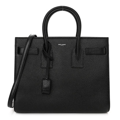 Saint Laurent Grained Calfskin Small Sac De Jour Black 1 of 10