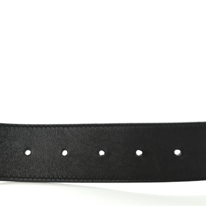 Gucci Moon Calfskin Pearl Double G 40mm Belt 80 32 Black Cream 4 of 8