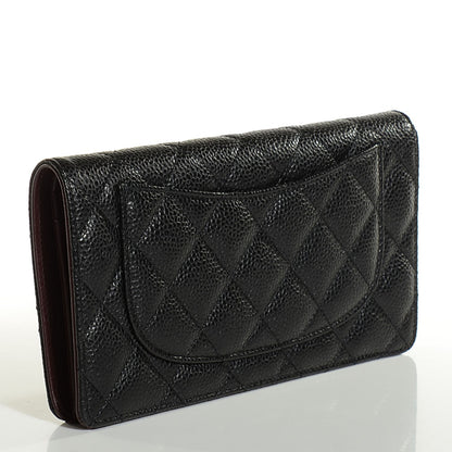 Chanel Caviar Quilted Yen Wallet Black 3 of 8