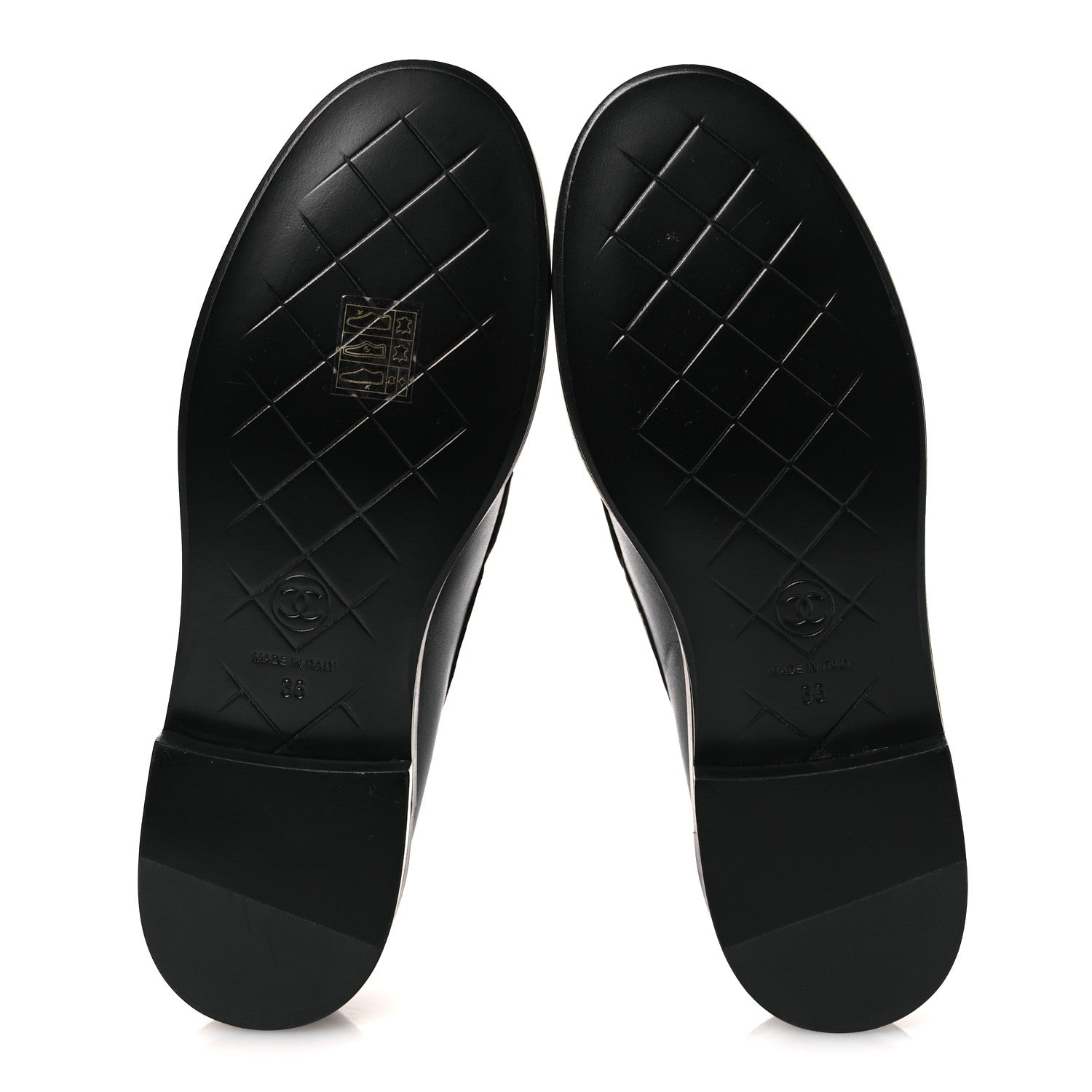 Chanel Lambskin Quilted CC Turnlock Loafers 36 Black 7 of 13