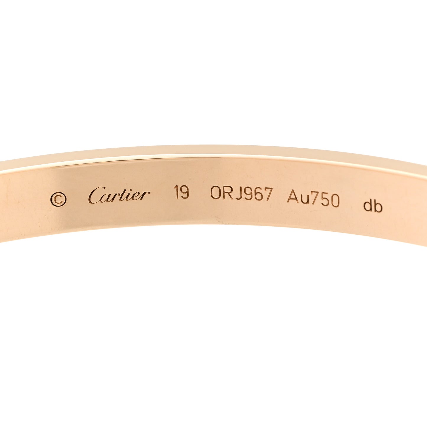 18K Yellow Gold LOVE Bracelet 19