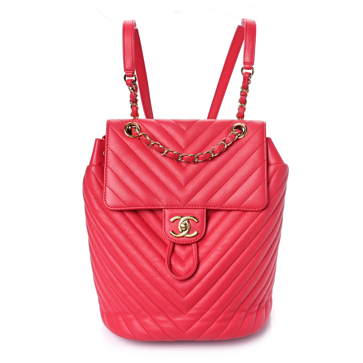 Lambskin Chevron Quilted Small Urban Spirit Backpack Pink