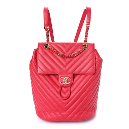 Chanel Lambskin Chevron Quilted Small Urban Spirit Backpack Pink 1 of 8
