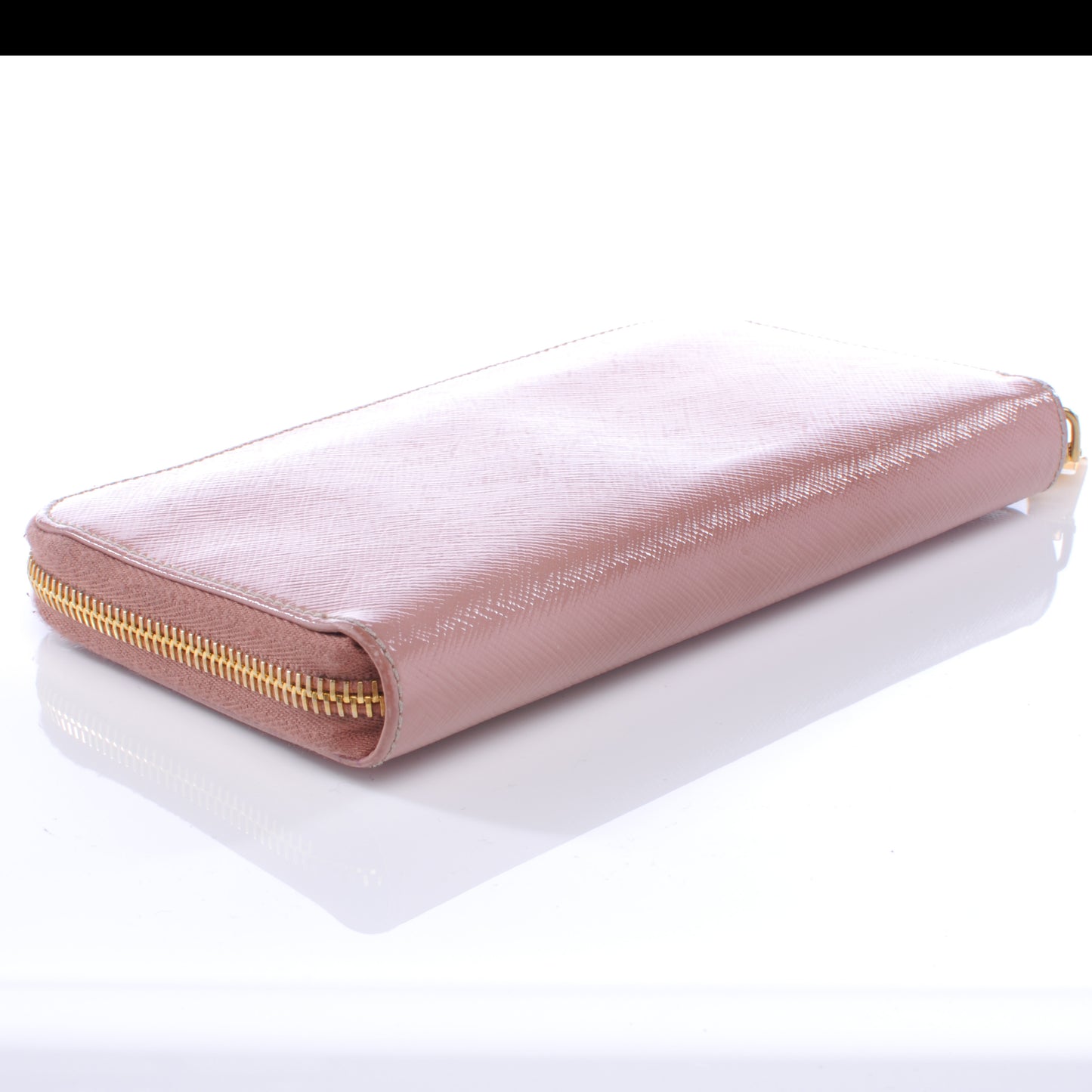 Saffiano Vernice Zip Around Wallet Orchidea