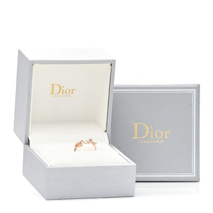 Christian Dior 18K Rose Gold Diamond Oui Ring 49 4.75 5 of 5