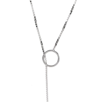 Gucci 18K White Gold 20mm Lariat Necklace 4 of 9