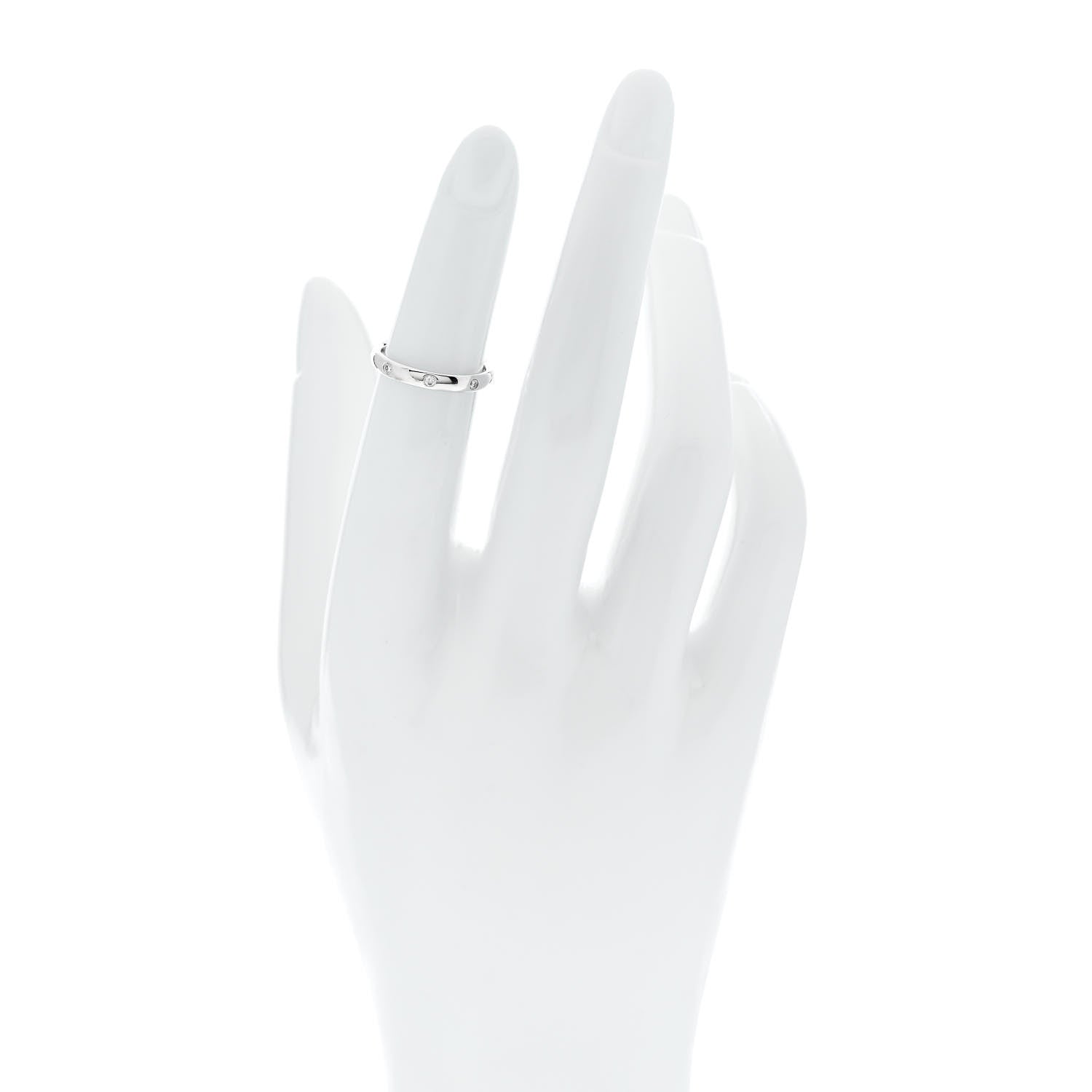 Van Cleef & Arpels Platinum Diamond Tendrement Etoiles Wedding Band Ring 47 4 2 of 4