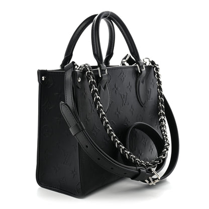 Louis Vuitton Calfskin Monogram Bold Onthego PM Black 3 of 9