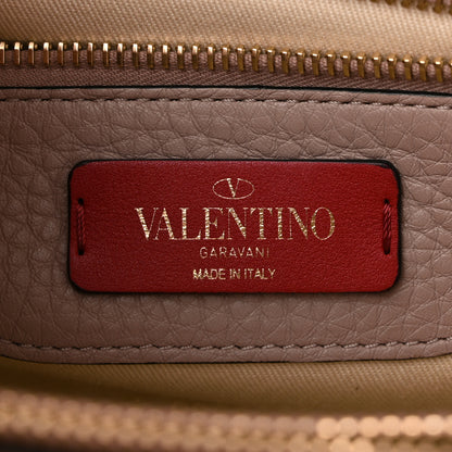 Valentino Garavani Grained Calfskin Rockstud Flip Lock Tote Poudre 6 of 9