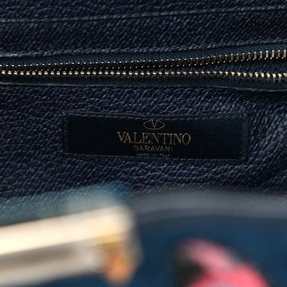Valentino Garavani Denim Butterfly Embroidered Small Rockstud Tote Light Denim Multicolor 6 of 8