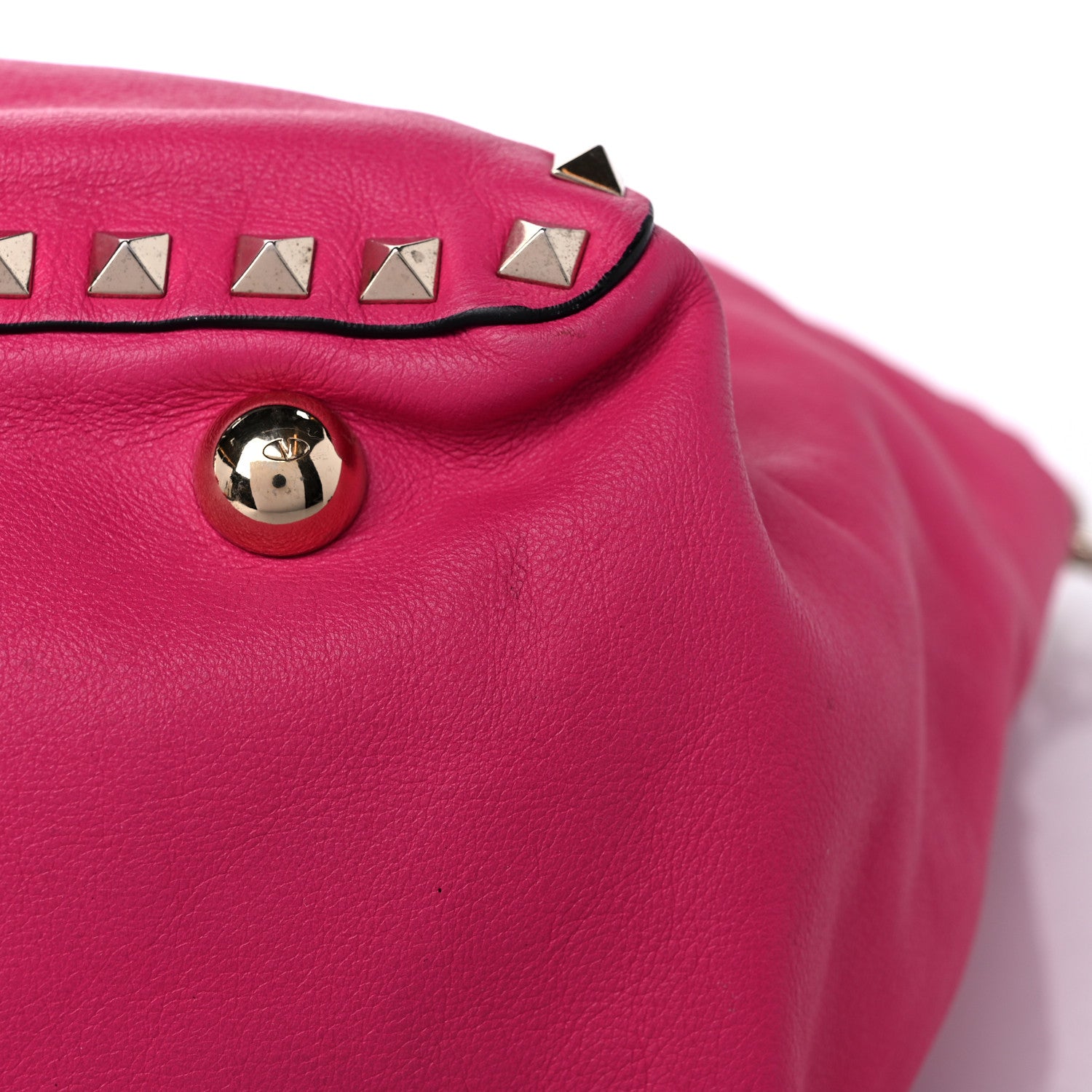 Valentino Garavani Vitello Medium Rockstud Tote Fuxia 13 of 15