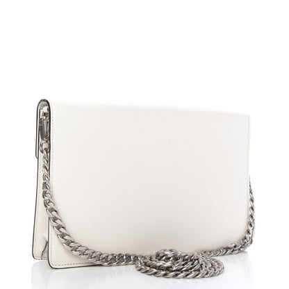 Prada Spazzolato Logo Envelope Shoulder Bag White 3 of 9