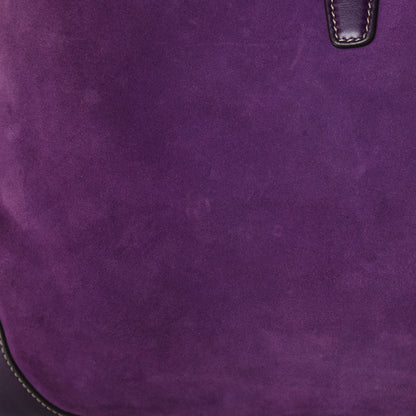 Gucci Suede Studded Large Jackie Shoulder Bag Purple 14 of 15