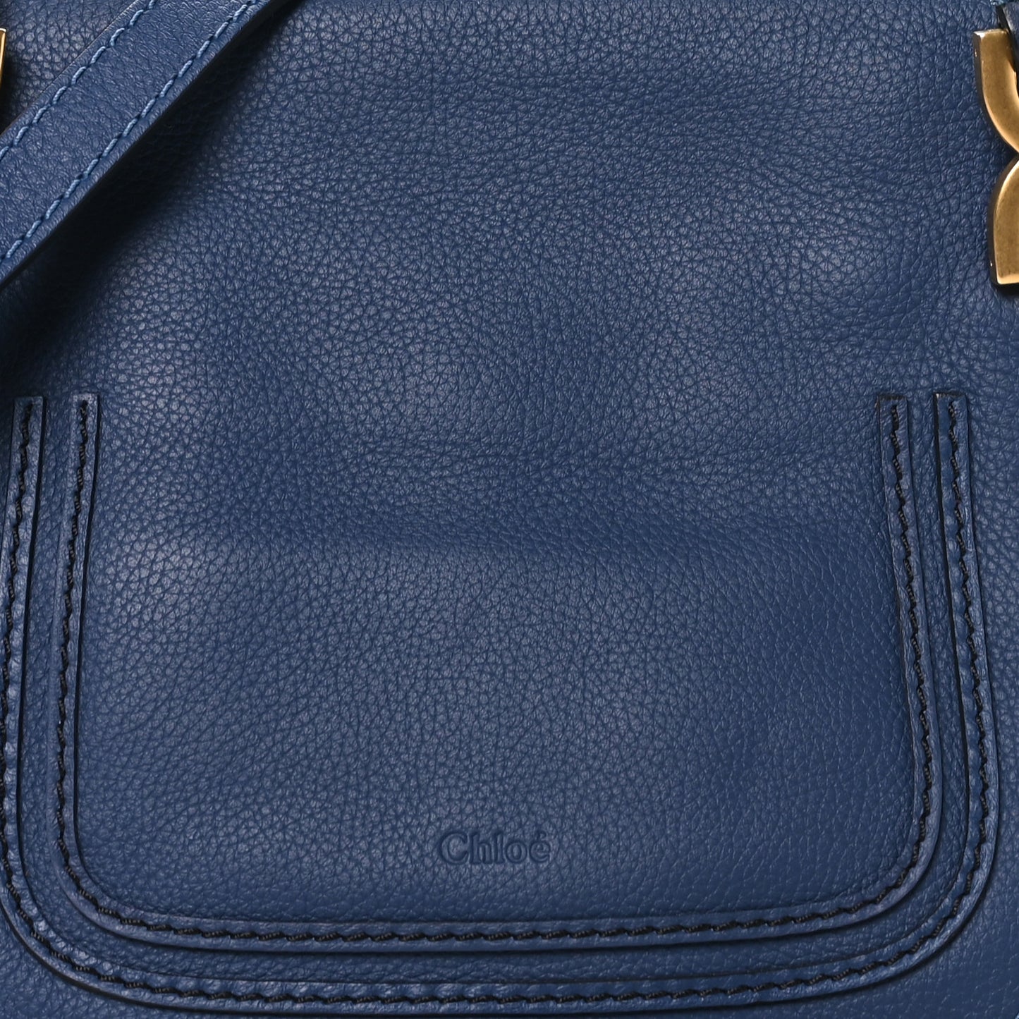 Calfskin Medium Marcie Satchel Scuba Blue