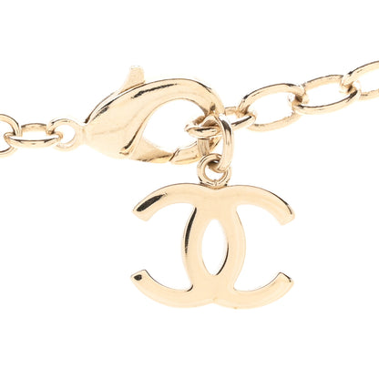 Chanel Metal Crystal CC Choker Necklace Gold 5 of 7