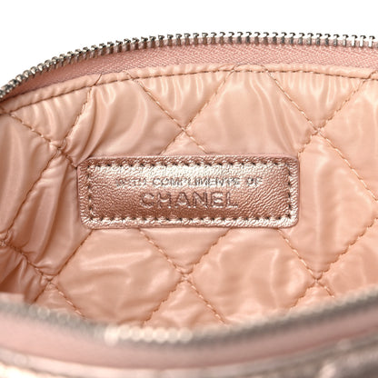 Chanel Metallic Lambskin Quilted Cosmetic Pouch Light Gold 6 of 11