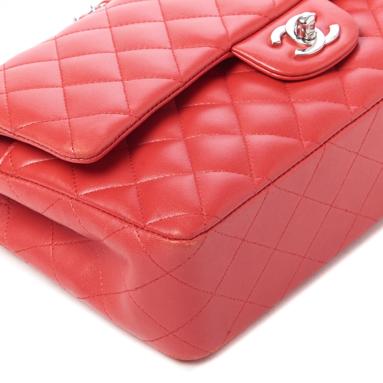 Chanel Lambskin Quilted Medium Double Flap Red 6 of 9