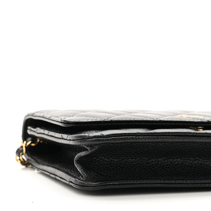 Chanel Caviar Quilted Wallet on Chain WOC Black 10 of 11