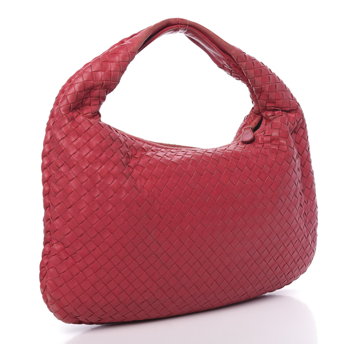 Nappa Intrecciato Medium Veneta Hobo Fuchsia