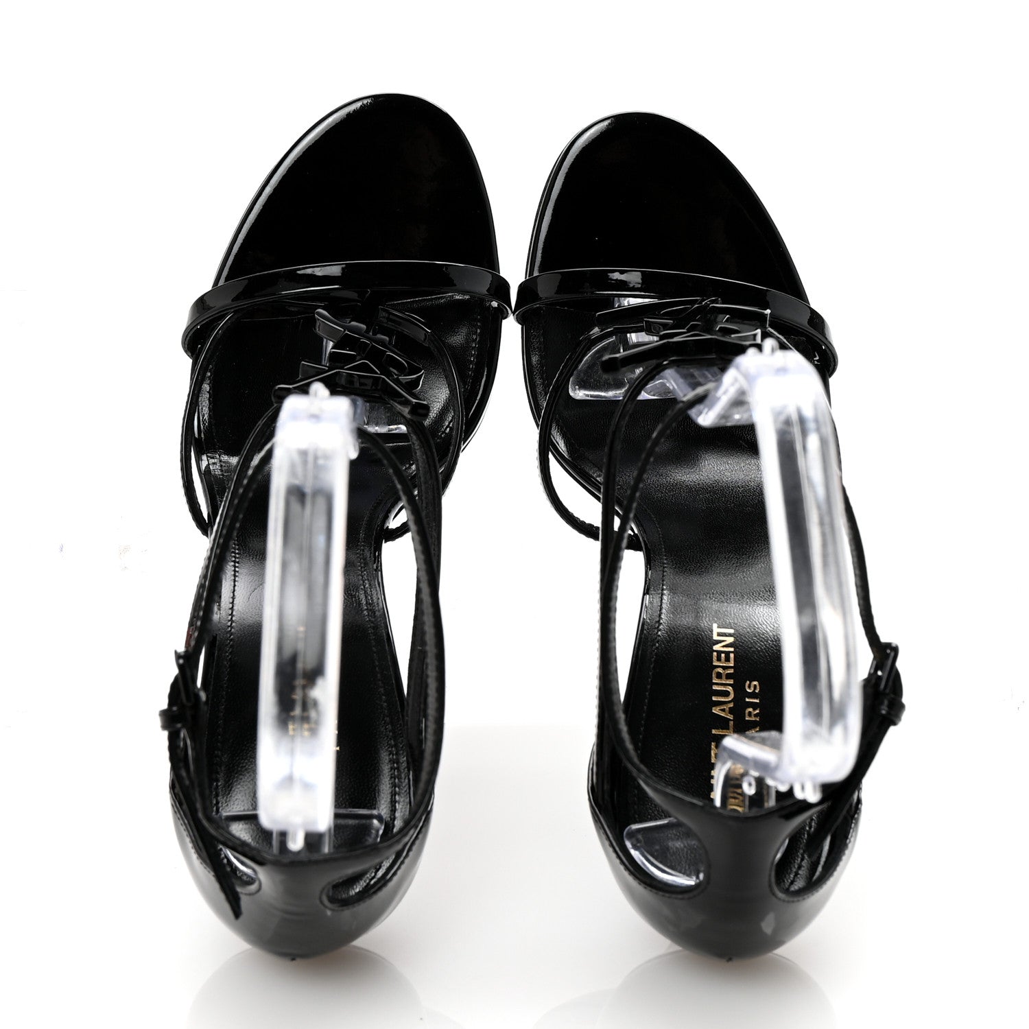 Saint Laurent Patent Cassandra 100 Sandals 40 Black 2 of 8