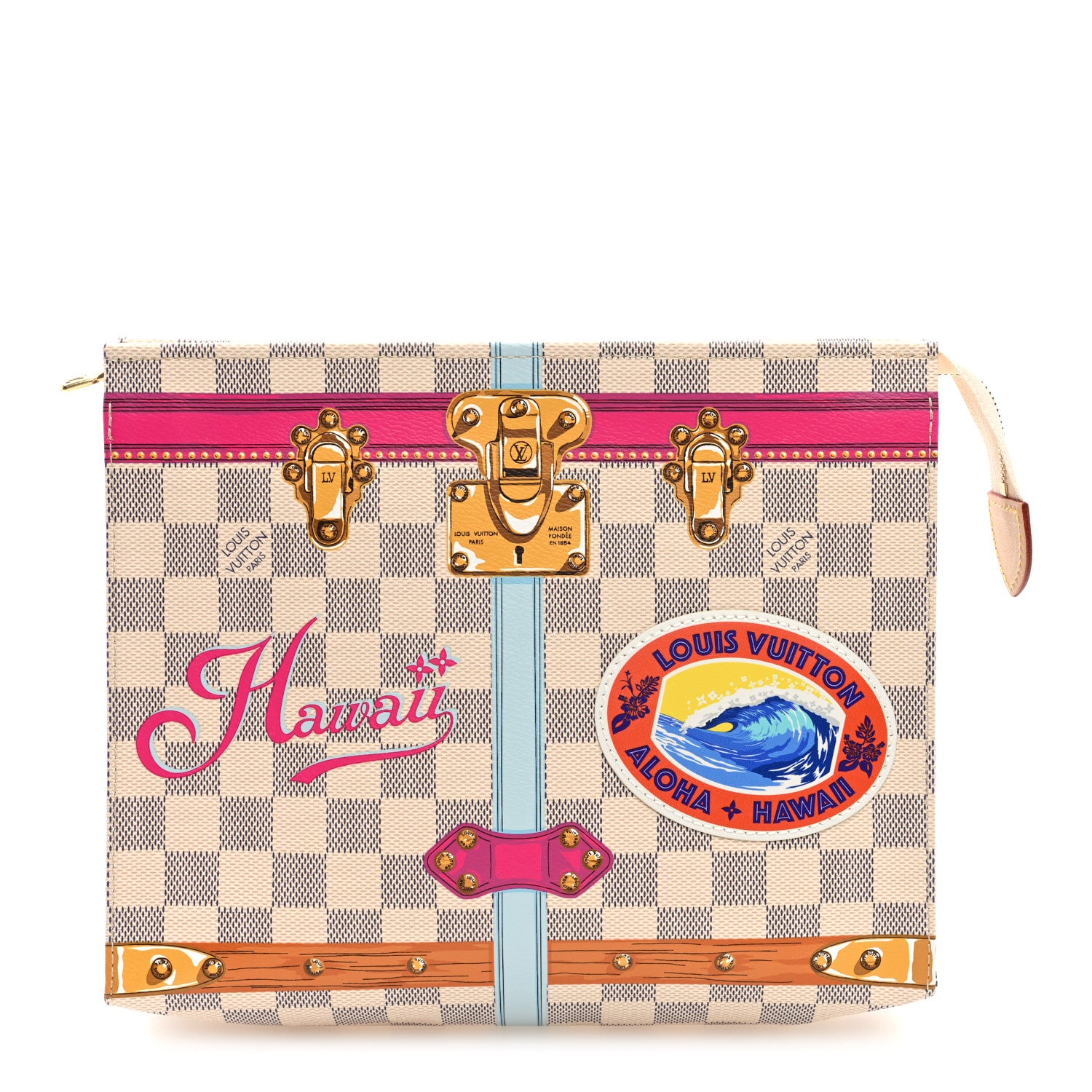 Louis Vuitton Damier Azur Summer Trunks Hawaii Toiletry Pouch 26 1 of 6