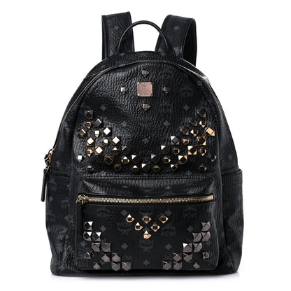 MCM Visetos Studded Medium Stark M Backpack Black 1 of 21