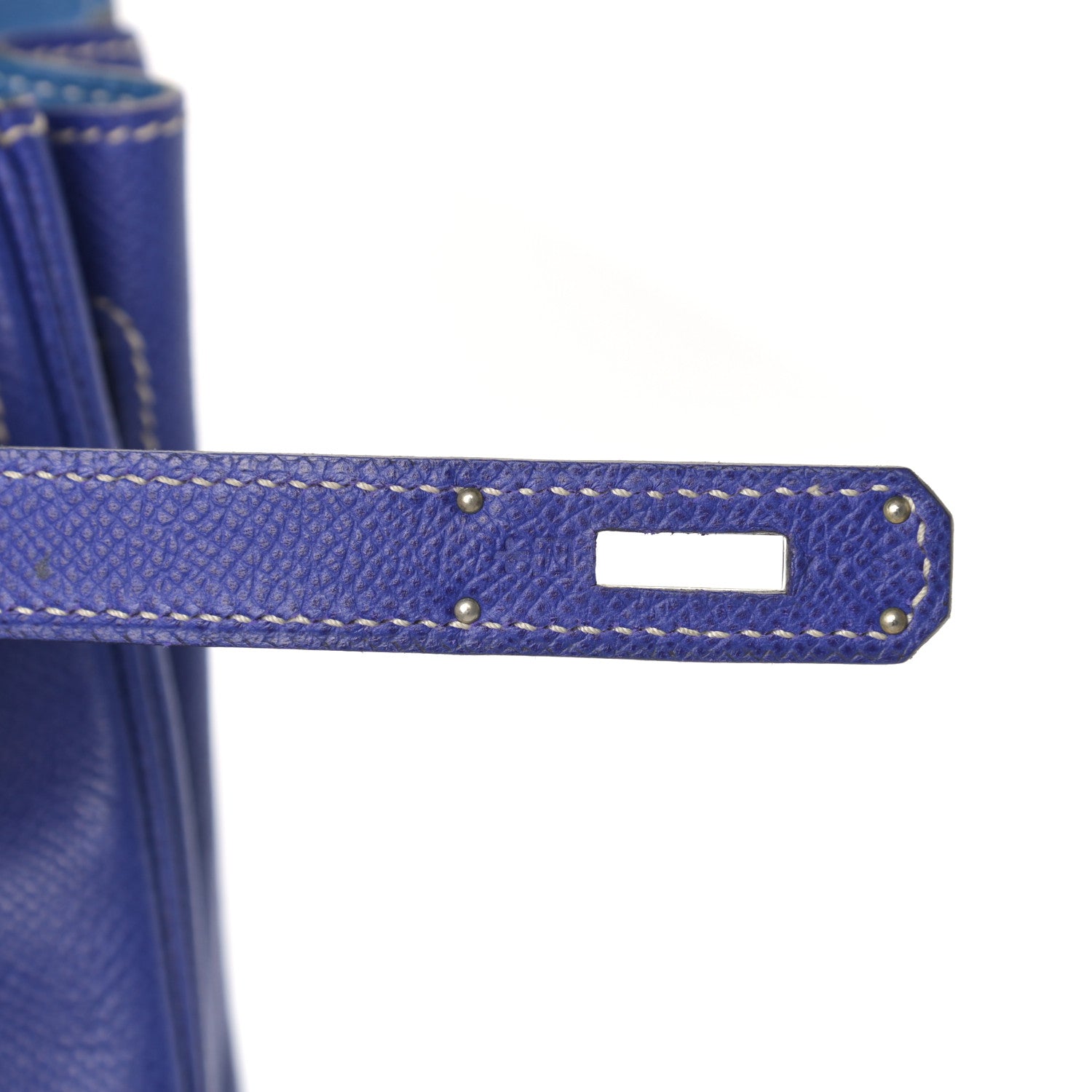 Hermes Epsom Candy Kelly Retourne 35 Bleu Electrique Mykonos 7 of 18