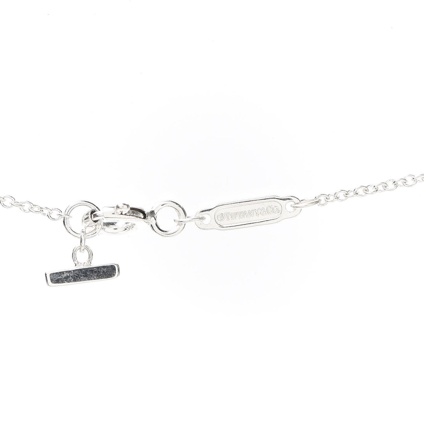 Sterling Silver Small T Smile Pendant Necklace