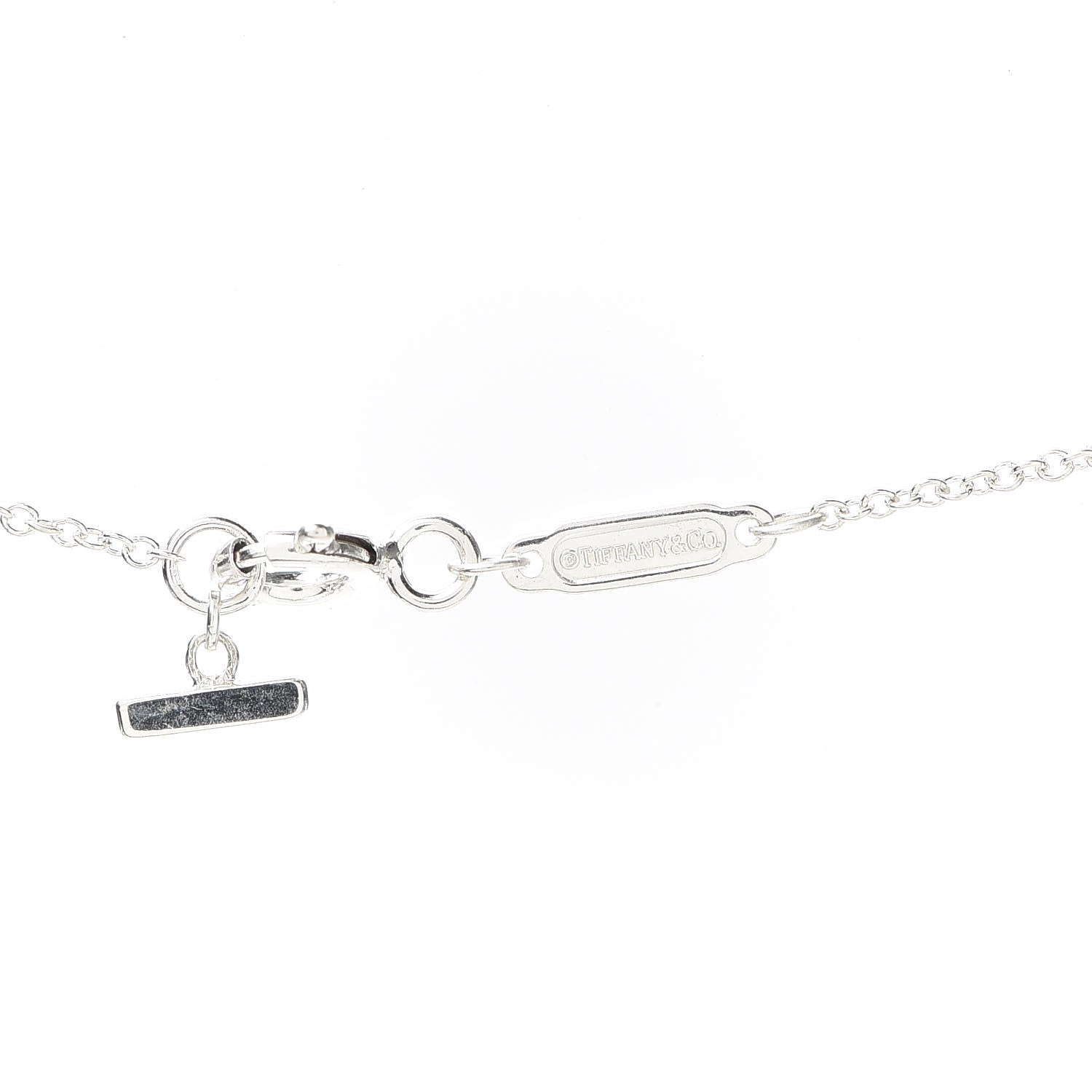 Tiffany Sterling Silver Small T Smile Pendant Necklace 4 of 6