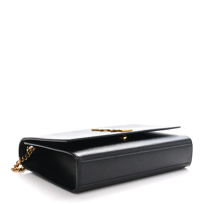 Saint Laurent Grain De Poudre Medium Classic Monogram Kate Satchel Black 4 of 9