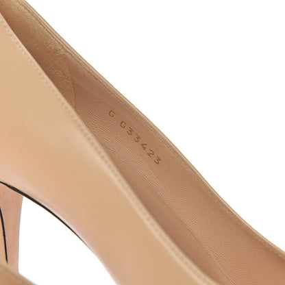 Chanel Lambskin Cap Toe CC Pumps 37 Beige Black 7 of 13